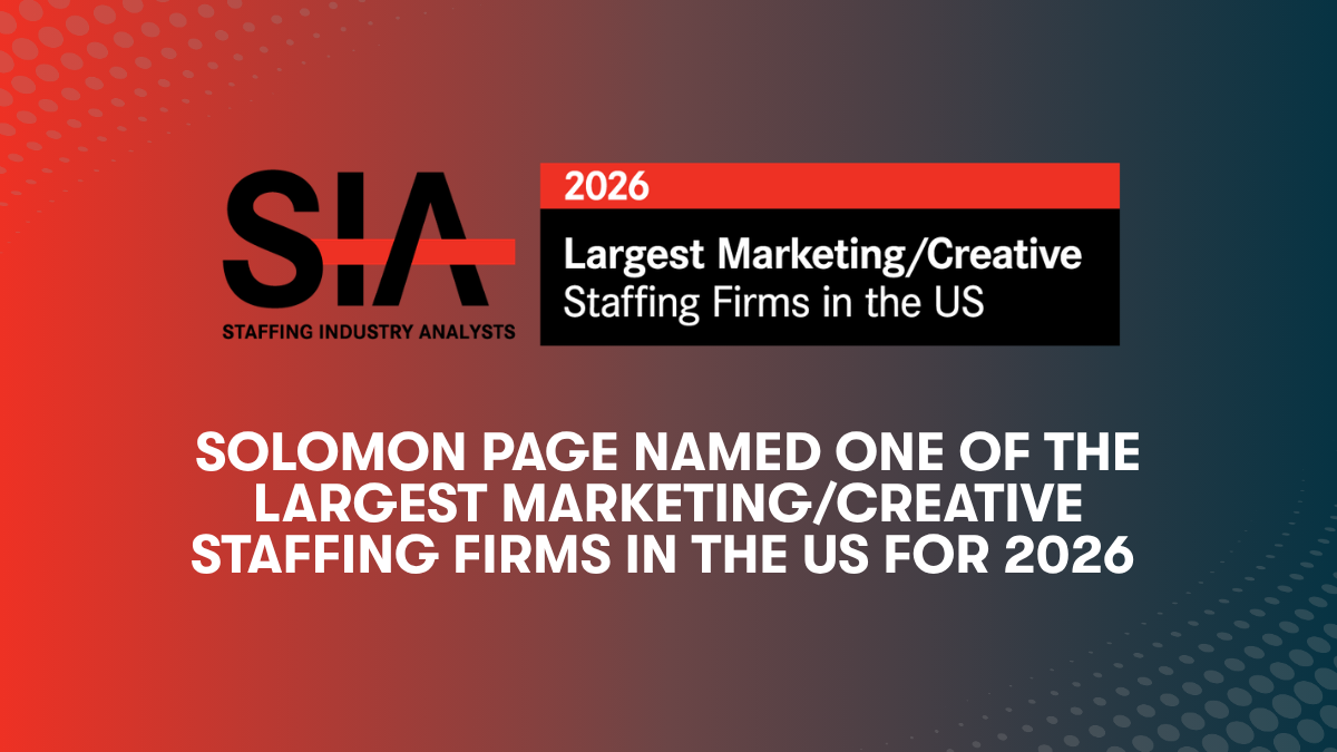 Featured image for Staffing Industry Analysts Recognizes Solomon Page as one of the Largest Marketing/Creative Staffing Firms in the United States for 2026