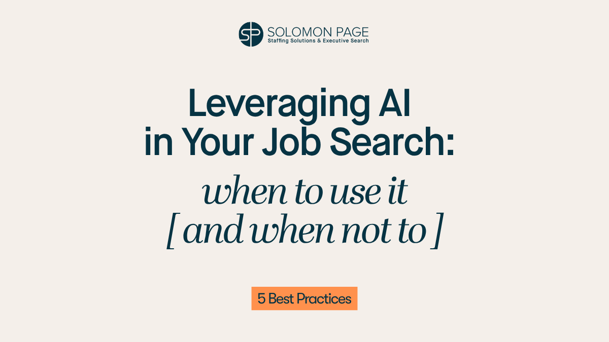 Featured image for Leverage AI in Your Job Search: When to Use It and When Not To