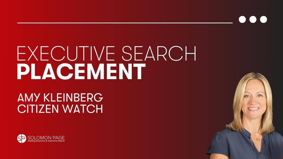 E.A. Hughes, a Division of Solomon Page, Places Amy Kleinberg as Chief Technology Officer at Citizen Watch