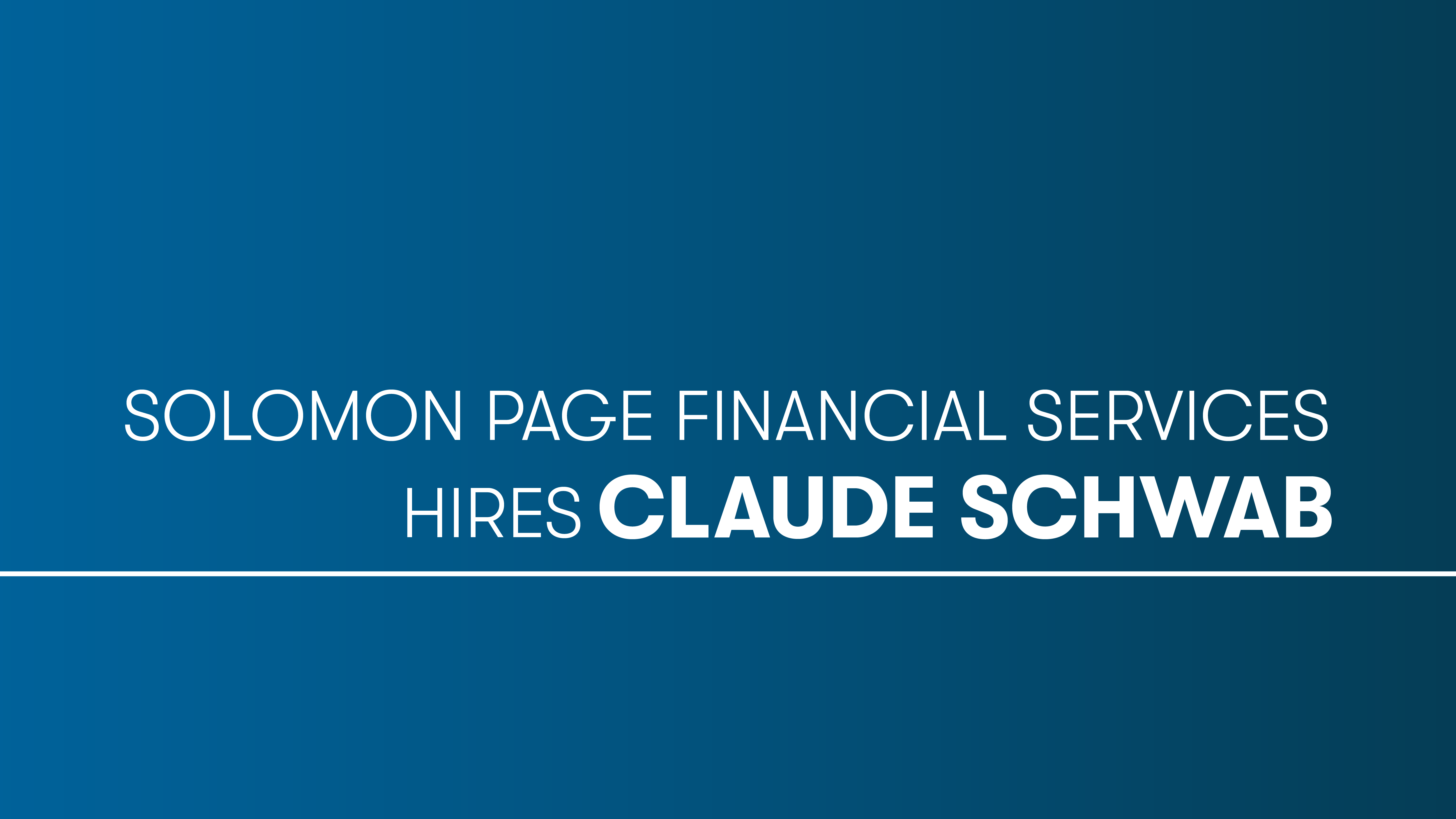 Solomon Page Announces Expansion of Financial Services Division