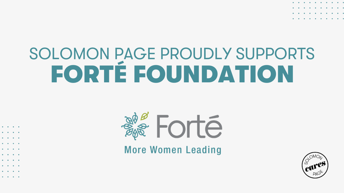 Solomon Page Proudly Supports Forté
