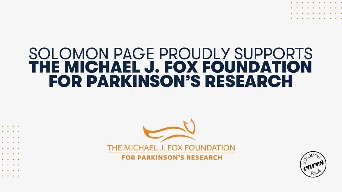 Solomon Page supports The Michael J. Fox Foundation for Parkinson’s Research