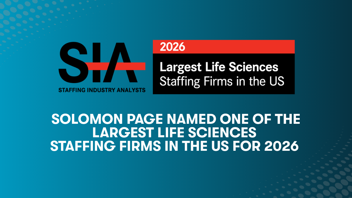 Staffing Industry Analysts Recognizes Solomon Page as one of the Largest Life Sciences Staffing Firms in the United States for 2026