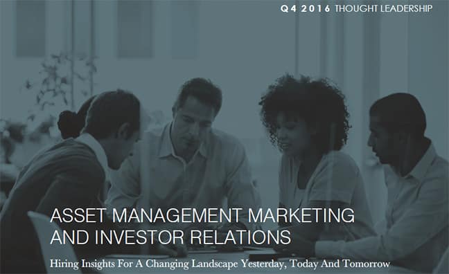 Thought Leadership: Marketing & Investor Relations Search Update