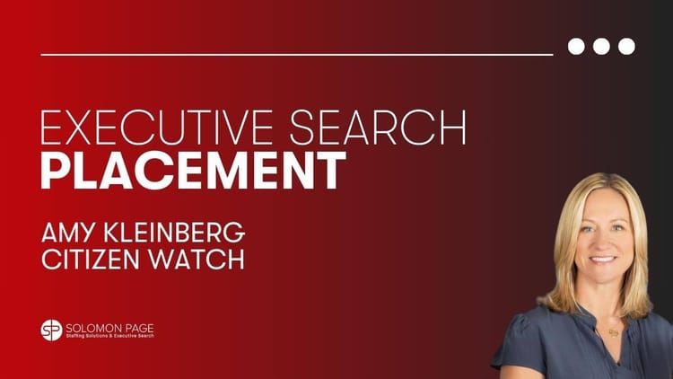 E.A. Hughes, a Division of Solomon Page, Places Amy Kleinberg as Chief Technology Officer at Citizen Watch