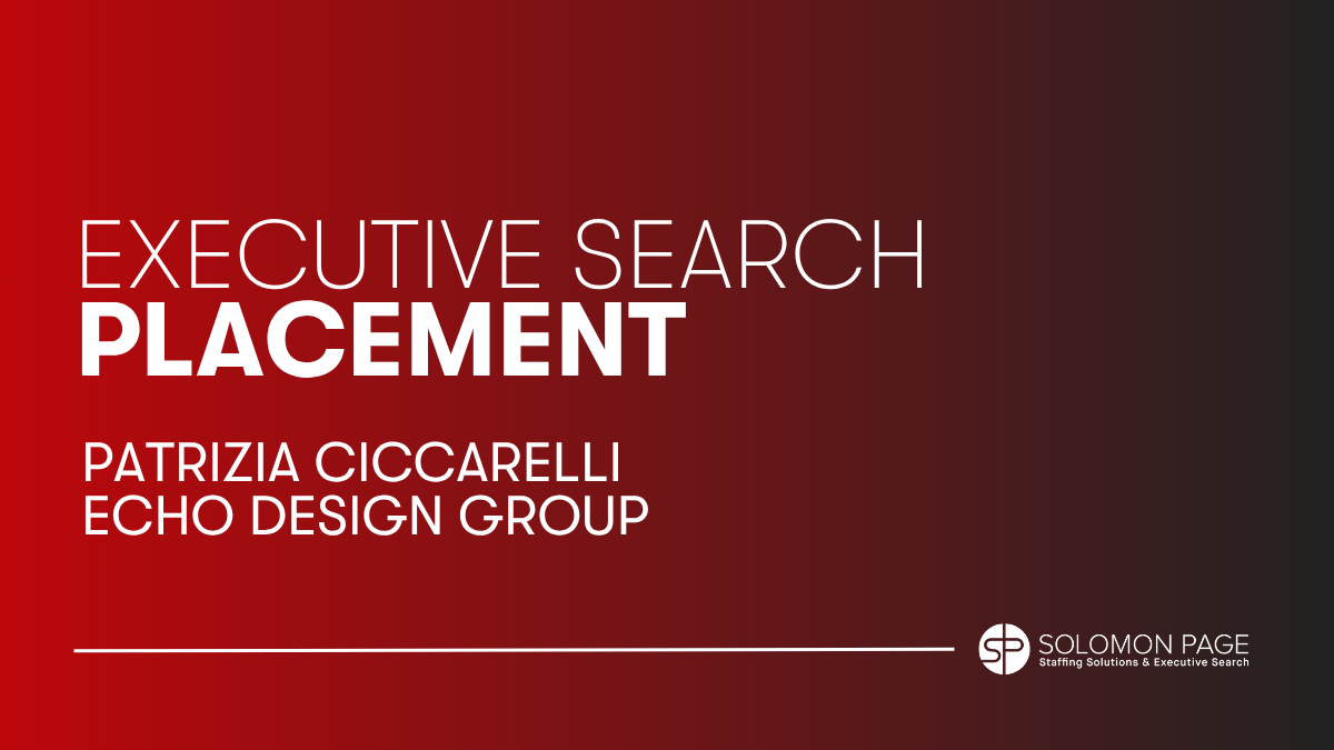 Solomon Page Places Patrizia Ciccarelli as Managing Director of Echo Design Group
