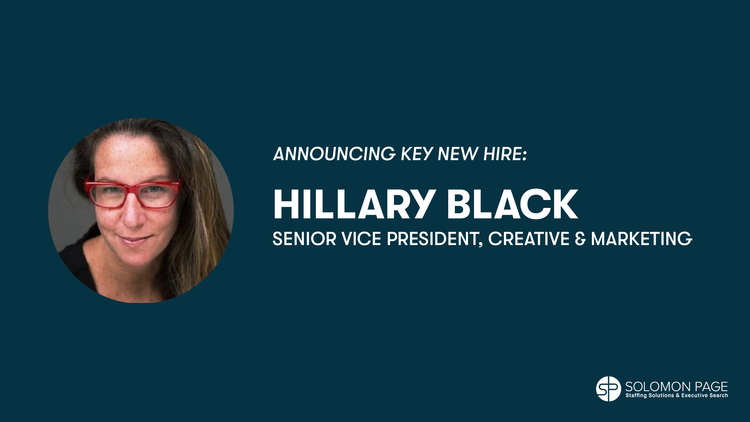 Solomon Page Appoints Hillary Black as Senior Vice President, Creative & Marketing